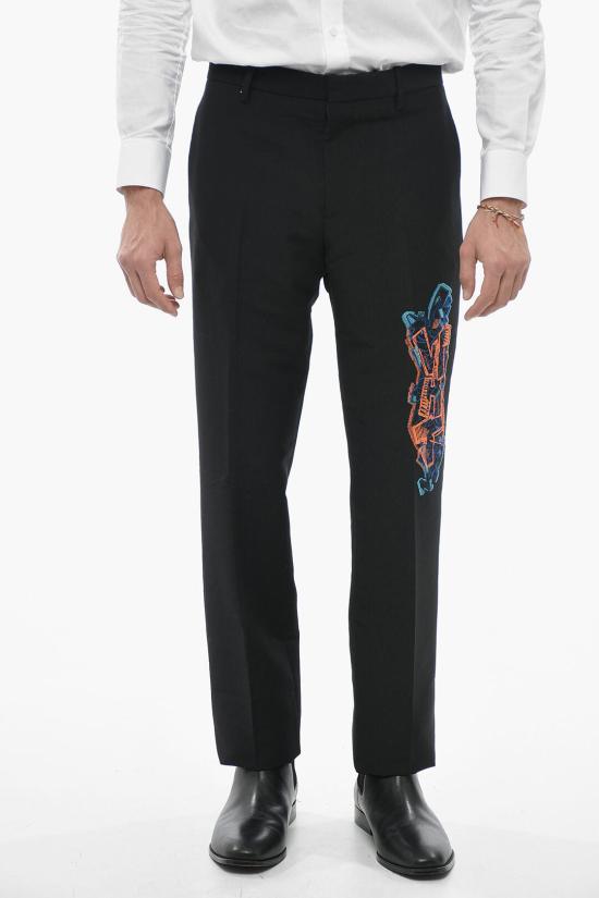  오프화이트 스트레이트 팬츠 OMCO002S23FAB003 1066 Black