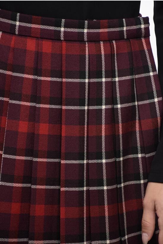  디올 숏 스커트 351J33A 1463 3849 Burgundy - DIOR