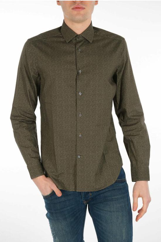  꼬르넬리아니 긴팔 셔츠 84P029 9811549 040 Burgundy - CORNELIANI