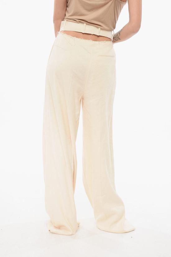  퀴라 스트레이트 팬츠 Q339SGQ0011 Beige - QUIRA