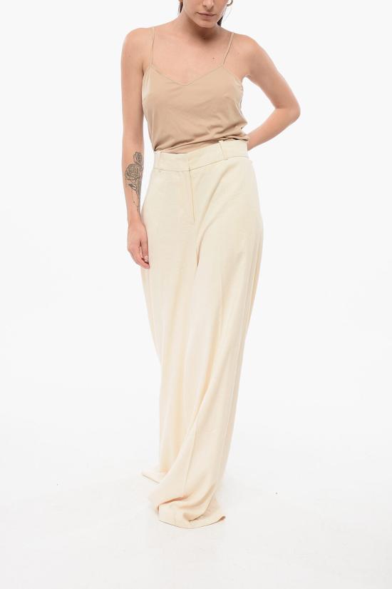  퀴라 스트레이트 팬츠 Q339SGQ0011 Beige - QUIRA