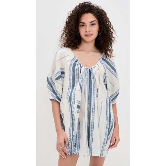  프리피플 점프수트 프리 피플 보핑 어라운드 롬퍼 시사이드 스트라이프 아이보리 - FREE PEOPLE