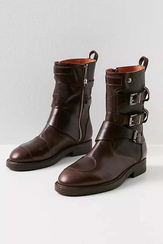  프리피플 부츠 Free People Wtf Dusty Buckle  브라운 - FREE PEOPLE