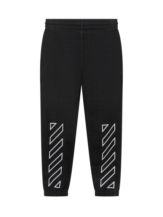 25FW [키즈] 오프화이트 팬츠 OBCH001F25FLE004 1001 BLACK WHITE - OFF WHITE