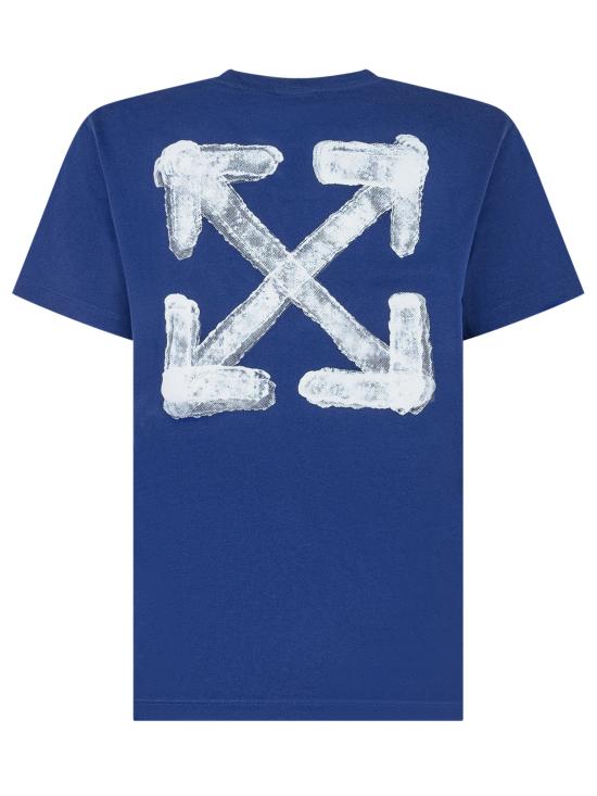 25FW [키즈] 오프화이트 티셔츠 OBAA002F25JER003 4501 BLUE WHITE - OFF WHITE