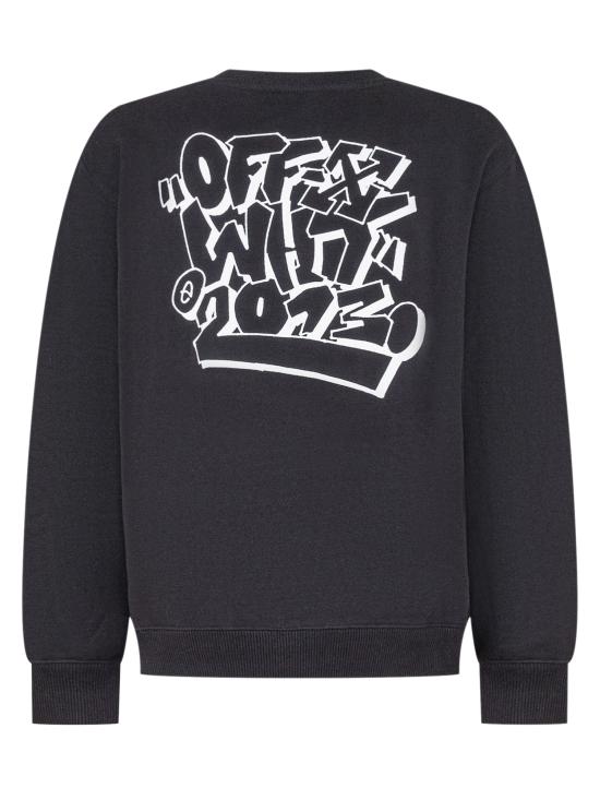 25FW [키즈] 오프화이트 풀오버 OBBA001F25FLE005 1001 BLACK WHITE - OFF WHITE