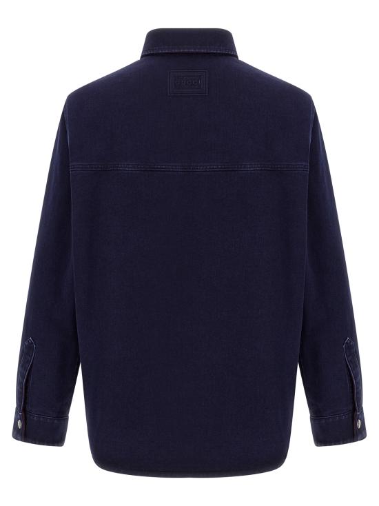 25FW 구찌 리버서블 데님 플란넬 셔츠 835282XDDB64447 Blue - GUCCI