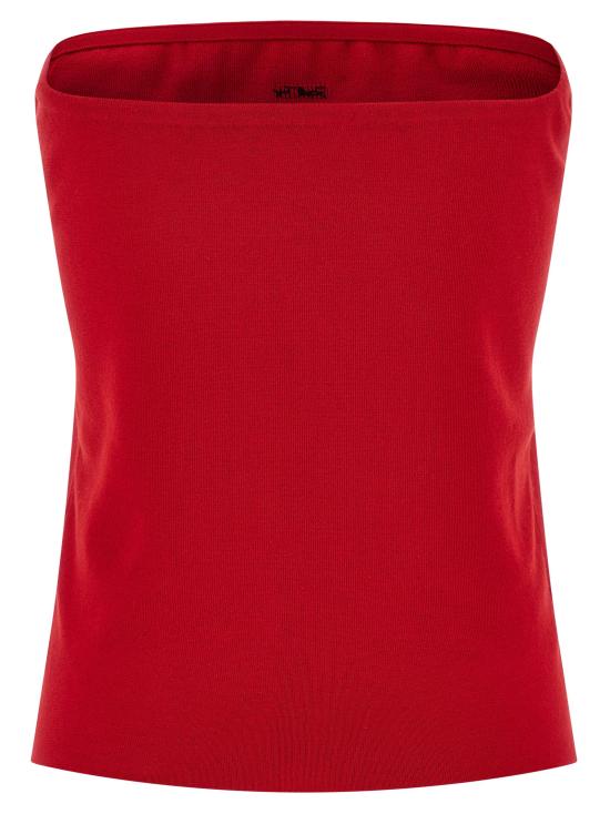 25FW 미우미우 민소매 티셔츠 MMV311SOOO18HYF0011 Red - MIU MIU