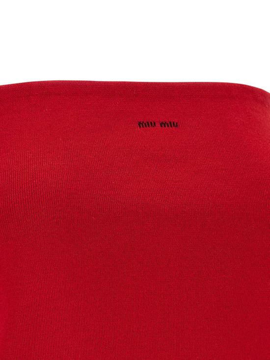 25FW 미우미우 민소매 티셔츠 MMV311SOOO18HYF0011 Red - MIU MIU