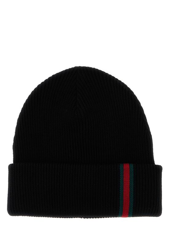 26FW 구찌 웹 디테일 울 비니 8341924G2001000 Black