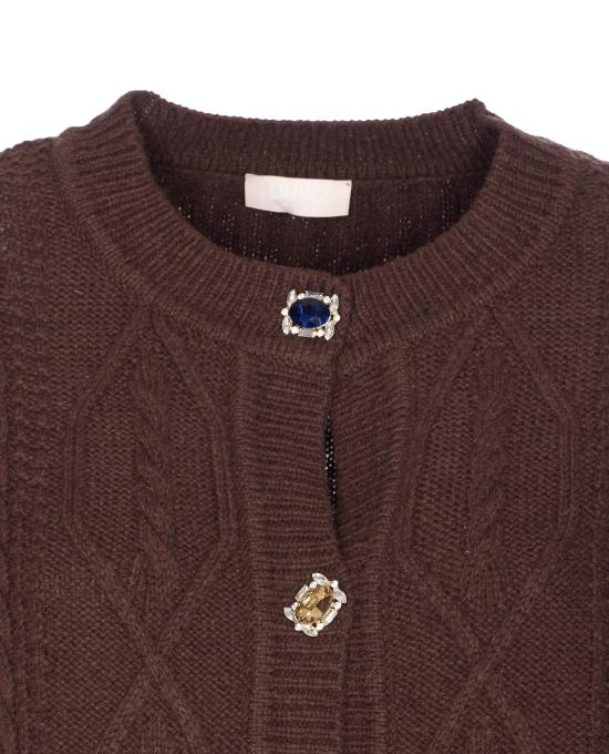 25FW 리우조 가디건 MF5423MS040 X0385 Brown - LIU JO