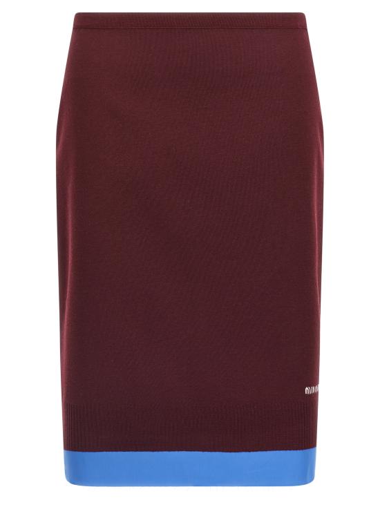 25FW 미우미우 미디 스커트 MG2331SOOO17HJF041F Bordeaux