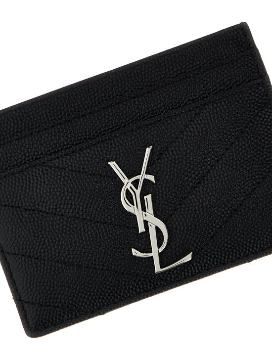 26FW 생로랑 카산드라 마틀라세 카드 케이스 423291BOW021000 Black - SAINT LAURENT