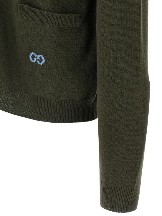 25FW 구찌 버튼업 브이넥 가디건 833671XKEYI3018 Green - GUCCI