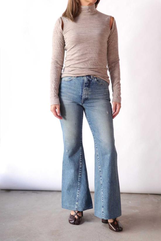  타나카 데님 팬츠 플레어 진 팬츠 - TANAKA