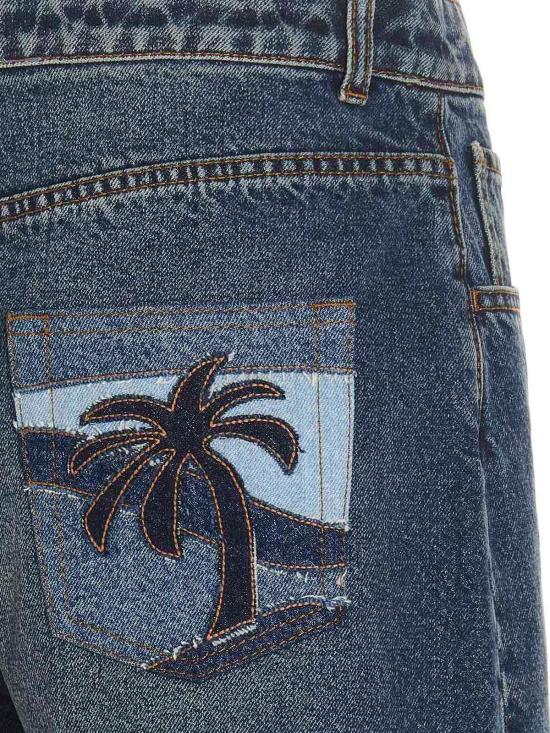  팜앤젤스 데님 숏팬츠 PWYC008S22DEN0024645 Dark Wash - PALM ANGELS