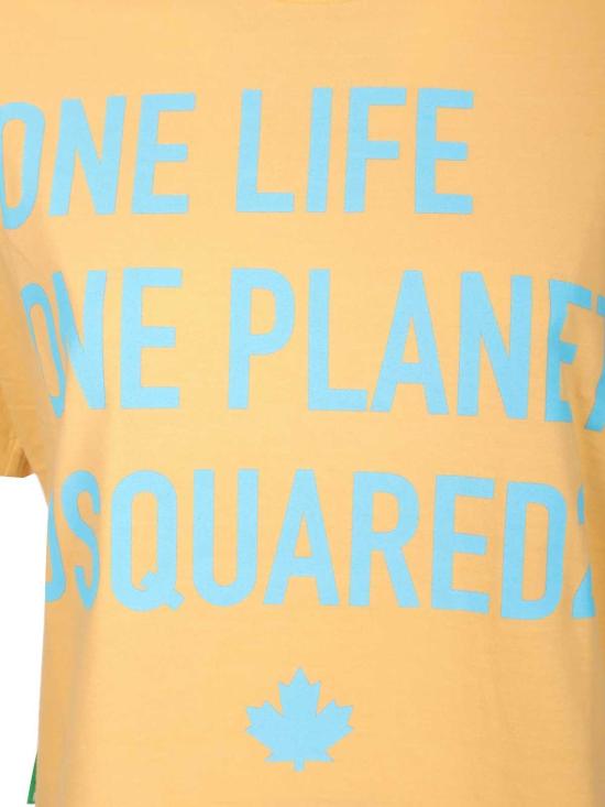 25FW 디스퀘어드2 반팔 티셔츠 S73GC0268S24307153 Yellow - DSQUARED2