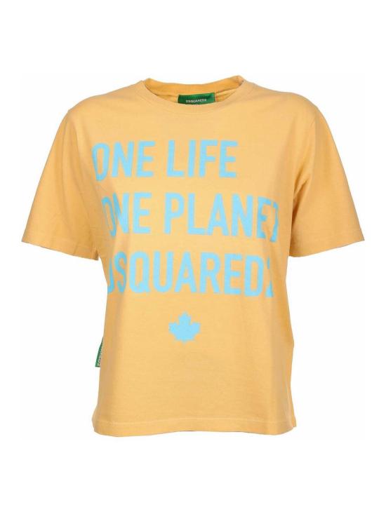 25FW 디스퀘어드2 반팔 티셔츠 S73GC0268S24307153 Yellow