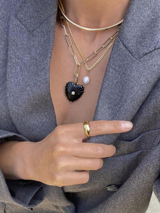  탯치 목걸이/팬던트 댓치 말레네 오닉스 클립 목걸이 - THATCH