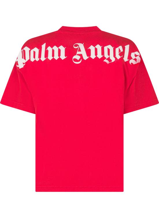 25FW [키즈] 팜앤젤스 티셔츠 PBAA002C99JER002 2503 RED OFFWHI - PALM ANGELS