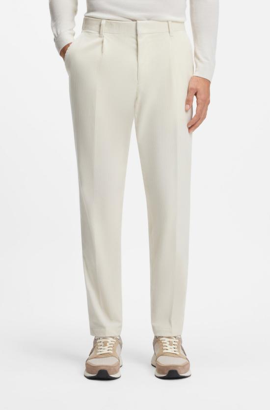 25FW 보스 스트레이트 팬츠 50551574 10243907 01 131 Open white - BOSS