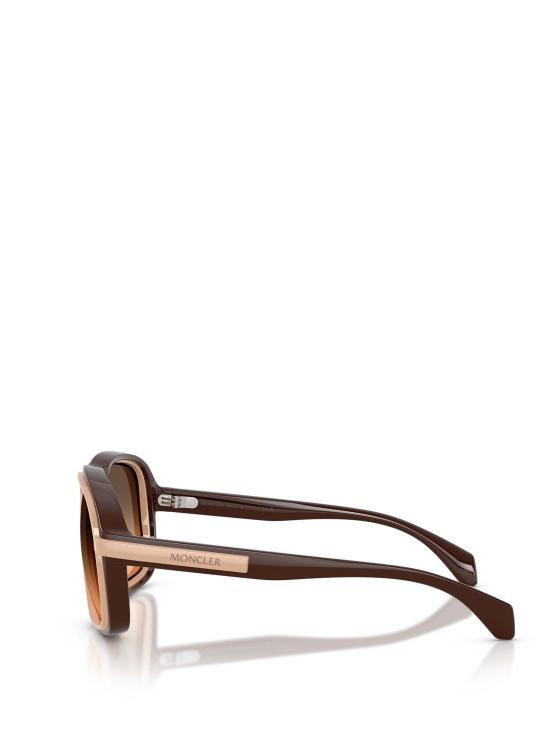 26FW 몽클레어 투톤 선글라스 ME8011U 5022G9 SHINY BROWN - MONCLER
