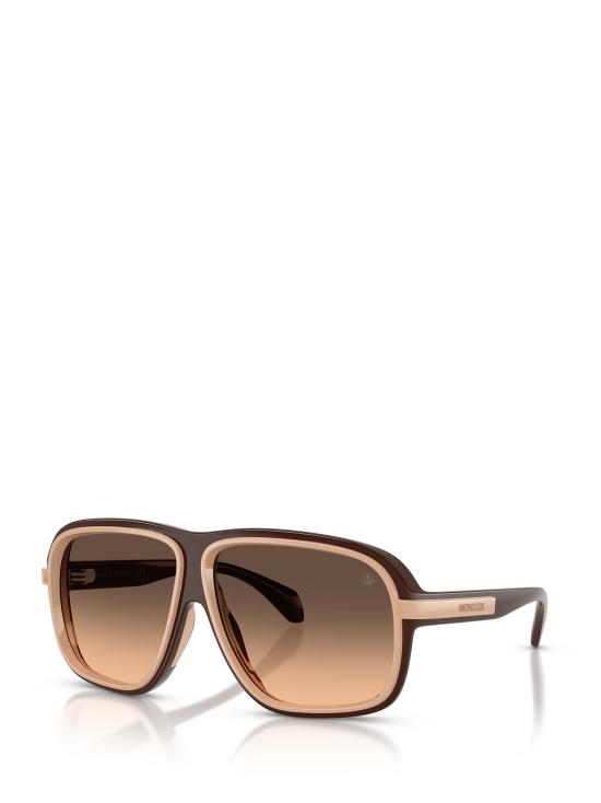 26FW 몽클레어 투톤 선글라스 ME8011U 5022G9 SHINY BROWN - MONCLER