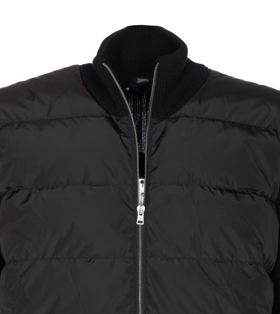 25FW 에르노 콘 스티치 울 & 핀갈 카디건 MP000126U 700619300 Black - HERNO