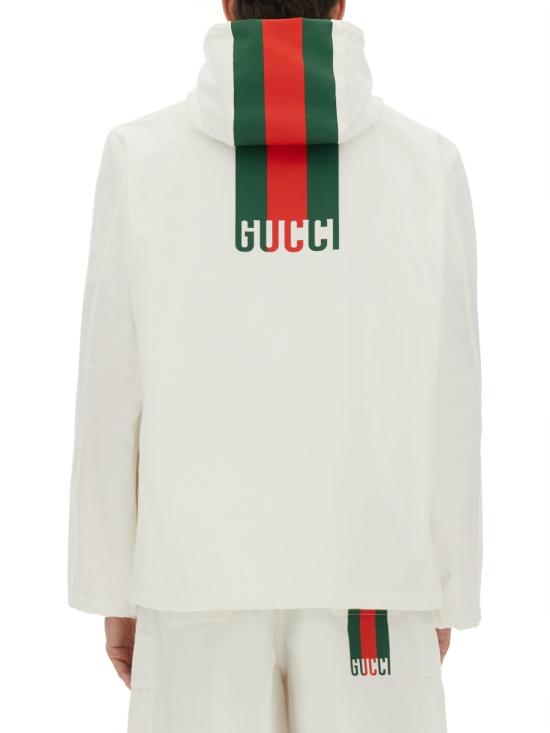 26FW 구찌 립스톱 코튼 윈드브레이커 804962 ZAIAK9174 WHITE - GUCCI