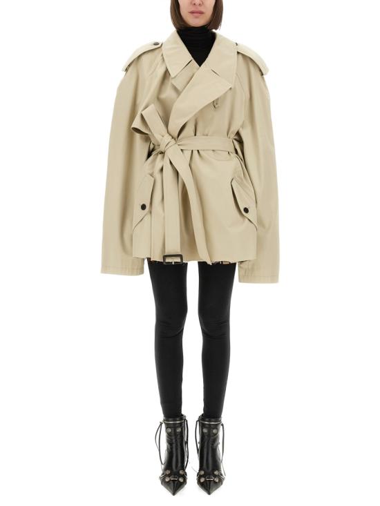 26FW 발렌시아가 오버사이즈 트윌 벨트 트렌치 코트 814615 TBP019501 BEIGE