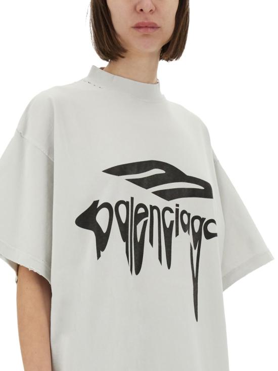 25SS 발렌시아가 3B 리퀴파이드 오버사이즈 티셔츠 787349 TRVS89081 WHITE - BALENCIAGA