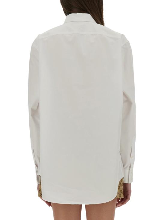 26FW 구찌 로고 포플린 코튼 셔츠 816008 Z7ADR9000 WHITE - GUCCI