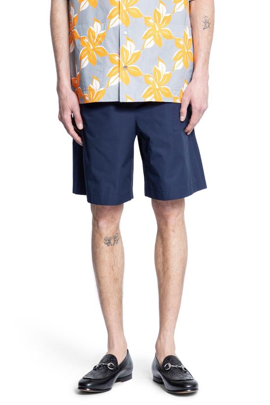 25FW 구찌 웹 버뮤다 쇼츠 814619 ZAJP14294 BLUE - GUCCI