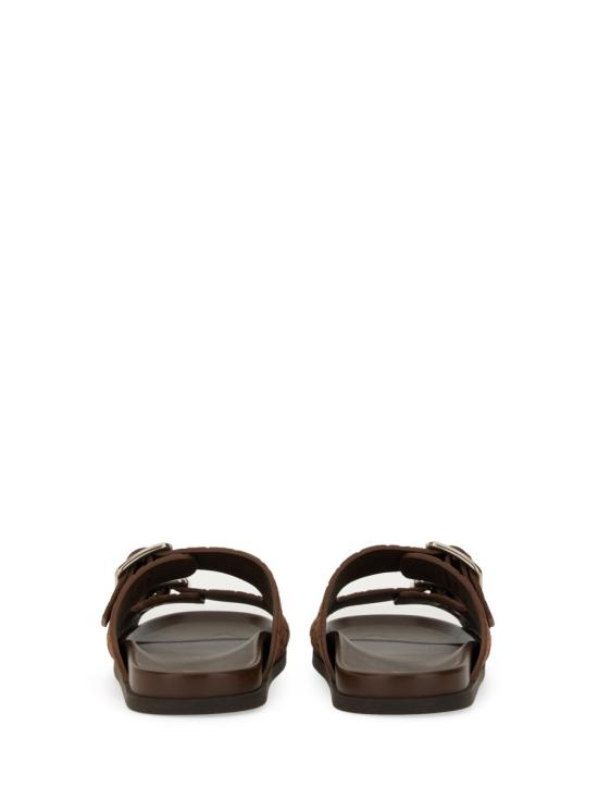 26FW 구찌 GG 스웨이드 슬라이드 샌들 816380 AADUO2256 BROWN - GUCCI
