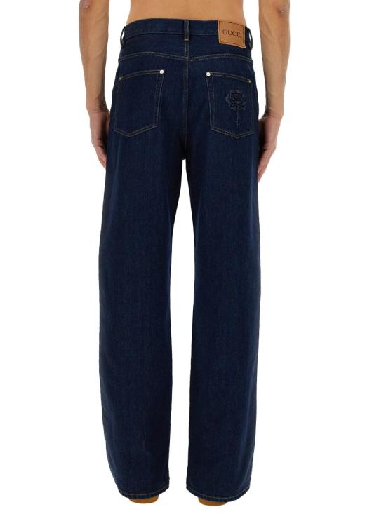 26FW 구찌 자수 데님 트라우저 815629 XDC6V4759 BLUE - GUCCI