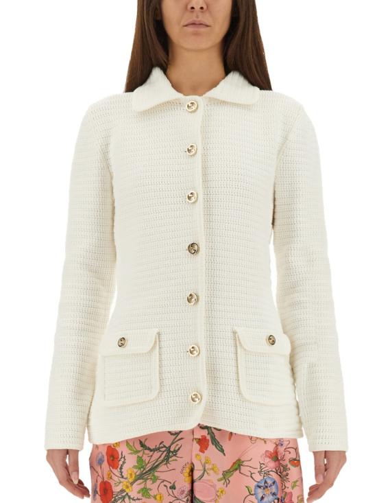 26SS 구찌 파인 코튼 가디건 819372 XKEOP9055 WHITE