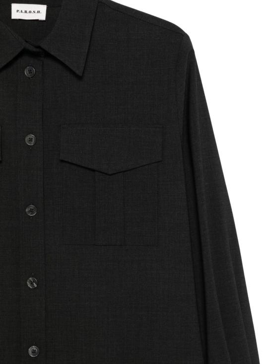 25FW 파로쉬 셔츠 D381088LUWOOL 086 Dark Brown - PAROSH