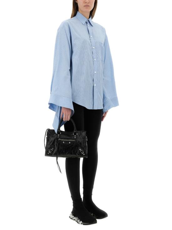 26FW 발렌시아가 노티드 커프 블라우스 830990 TSO253965 BABY BLUE - BALENCIAGA