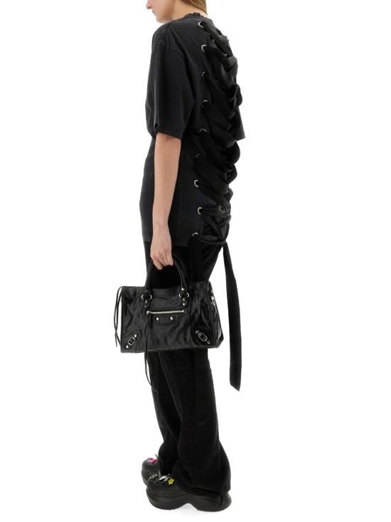 26FW 발렌시아가 레이스 티셔츠 831584 TSVC11041 BLACK - BALENCIAGA