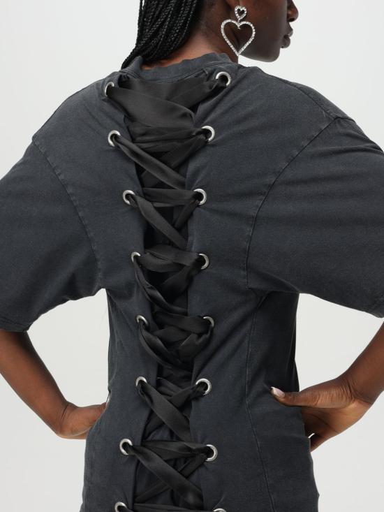 26SS 발렌시아가 레이스 티셔츠 831584 TSVC11041 BLACK - BALENCIAGA