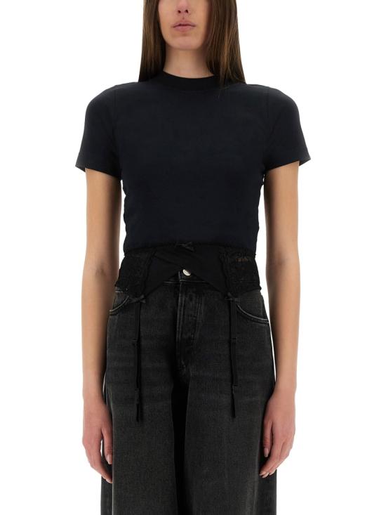 26FW 발렌시아가 란제리 티셔츠 828869 TNVB21083 BLACK