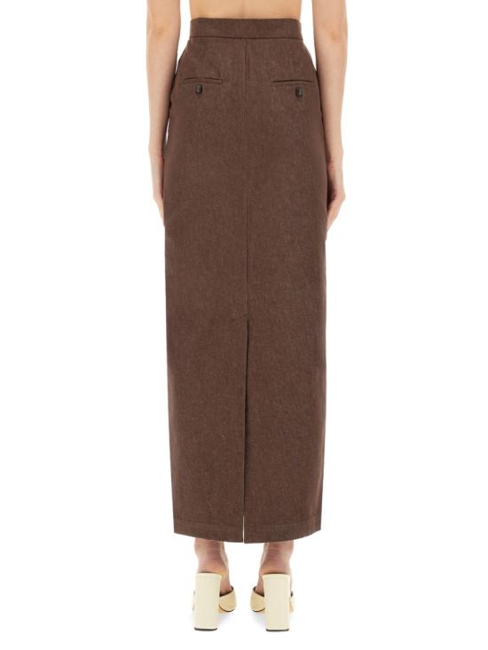 25SS 막스마라 미디 스커트 2511101013600 742002 BROWN - MAX MARA