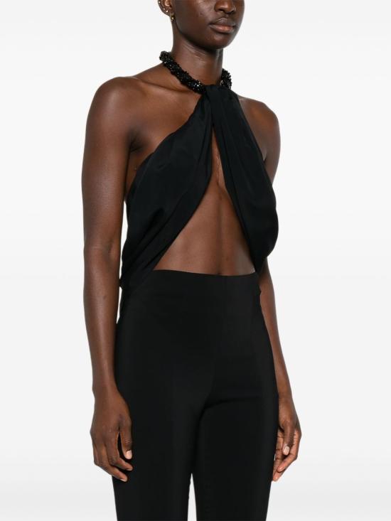 25FW 아멘쿠튀르 긴팔 티셔츠 AMW25201 999 Black - AMEN COUTURE