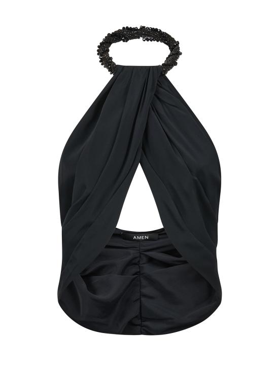 25FW 아멘쿠튀르 긴팔 티셔츠 AMW25201 999 Black