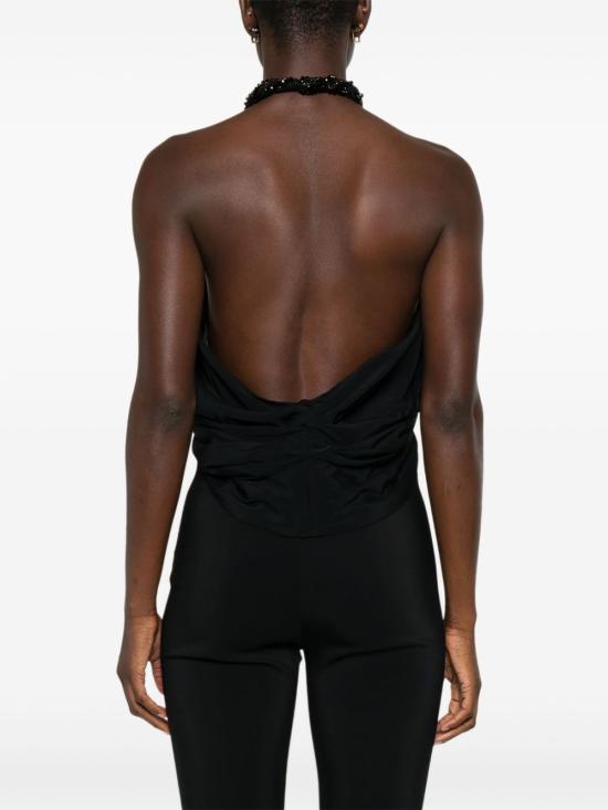 25FW 아멘쿠튀르 긴팔 티셔츠 AMW25201 999 Black - AMEN COUTURE