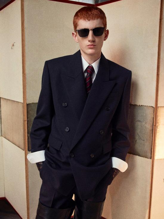 25FW 생로랑 수트 자켓 835102Y5K32 4140 Blue - SAINT LAURENT