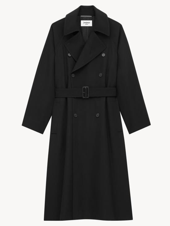25FW 생로랑 코트 848512Y5J40 1000 Black - SAINT LAURENT