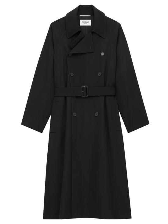 25FW 생로랑 코트 848512Y5J40 1000 Black - SAINT LAURENT