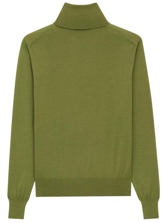 25FW 생로랑 스웨터 844617YAPK2 3391 Green - SAINT LAURENT