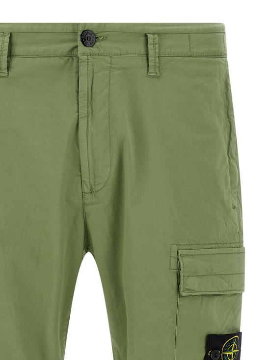 25FW 스톤 아일랜드 수피마 코튼 카고팬츠 K2S153100032S0010V0055 Green - STONE ISLAND